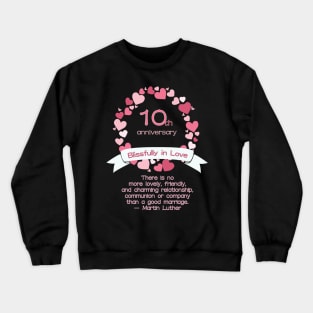 10th Wedding Anniversary Crewneck Sweatshirt